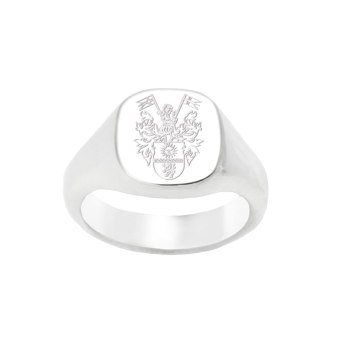 Cushion Signet Ring in Silver