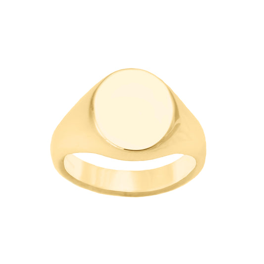Oval Signet Ring in 9 Carat Yellow Gold