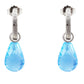 Creole earrings in silver with topaz